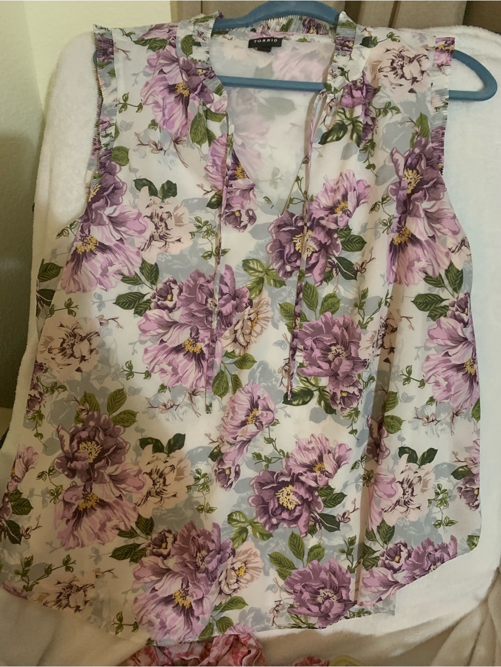 torrid Lavender Floral Tie-Neck Sleeveless Camisole